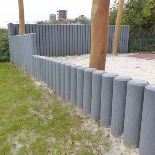 Bordure en rondins de plastique recyclé 